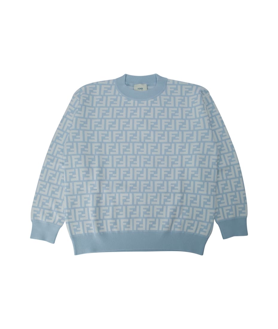 【U LAN】Finn Reversible Crop Flight Jumper Fendi Pullover Ff Piquet Knit | italist