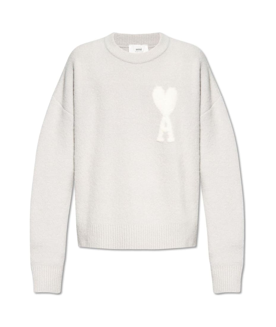 Ami Alexandre Mattiussi Paris De Coeur Logo Intarsia Knitted