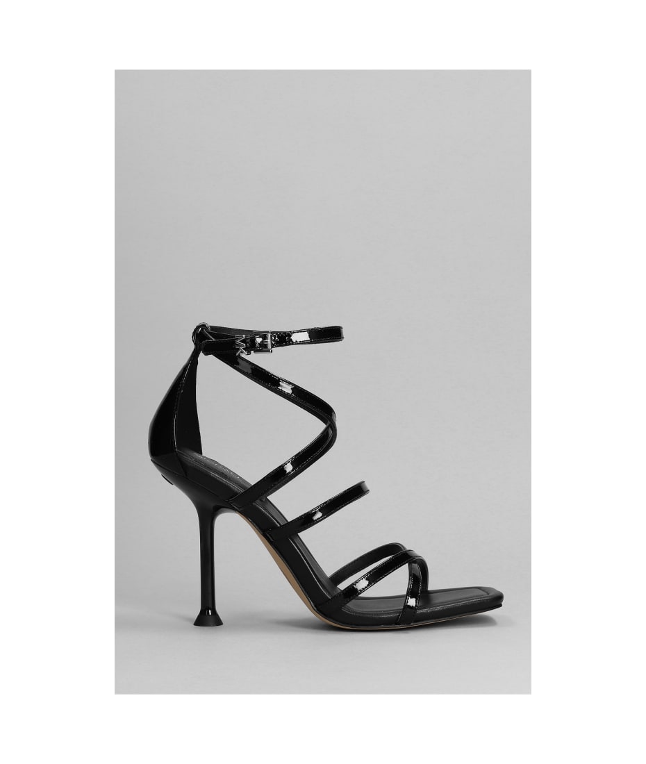 Michael Kors Imani Sandals In Black Patent Leather | italist, ALWAYS LIKE A  SALE