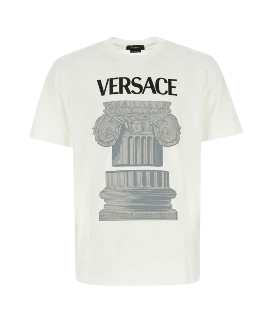 skrivning lager Hotel Versace T-shirt Compact Cotton Jersey Fabric + The Column Print | italist,  ALWAYS LIKE A SALE
