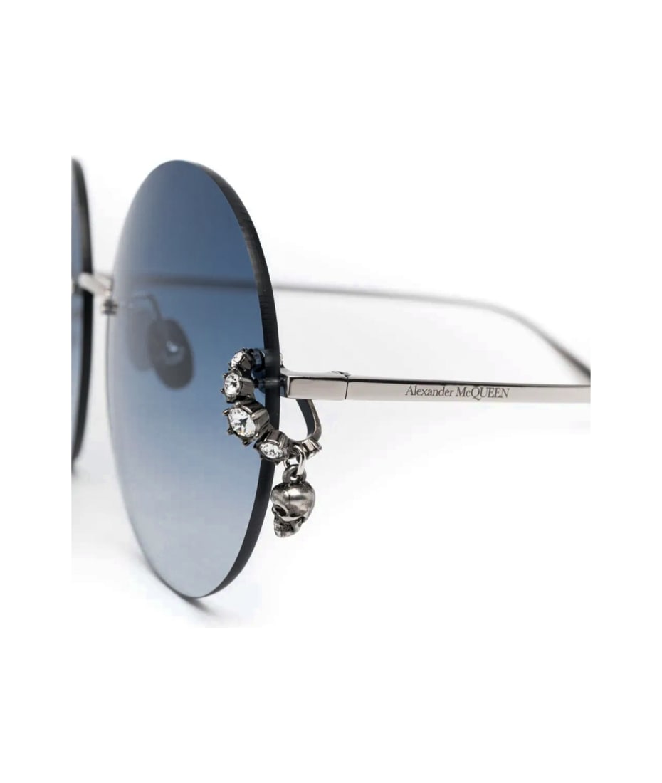 Alexander McQueen Women's Skull Pendant Jewelled Sunglasses