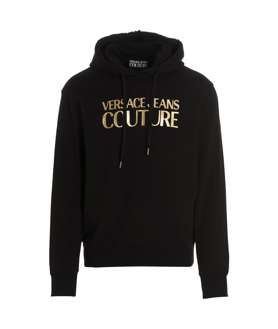 Versace Jeans Couture Logo Print Hoodie - Black  