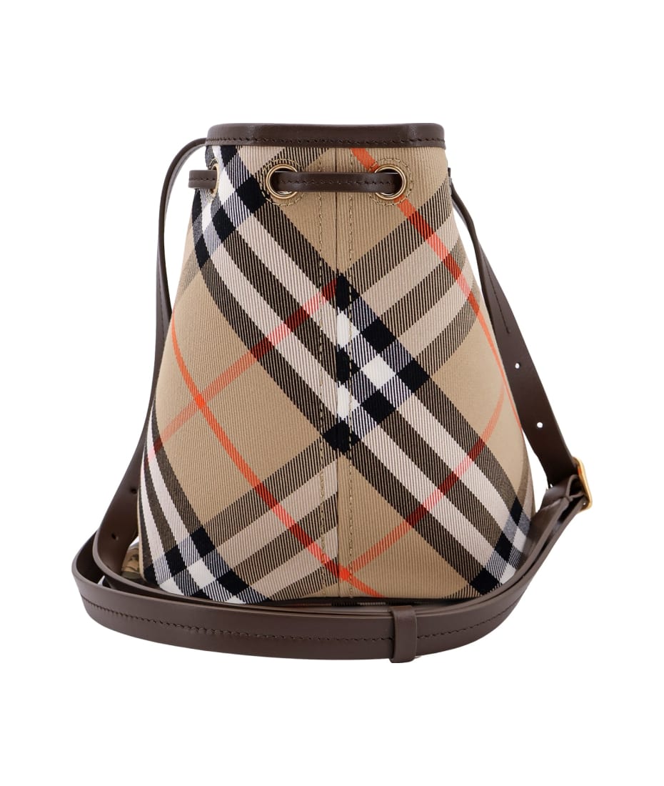 ショルダーバッグ・ポシェット BURBERRY EMBROIDERED CANVAS BUCKET BAG Burberry Drawstring Check Bucket Bag | Neiman Marcus