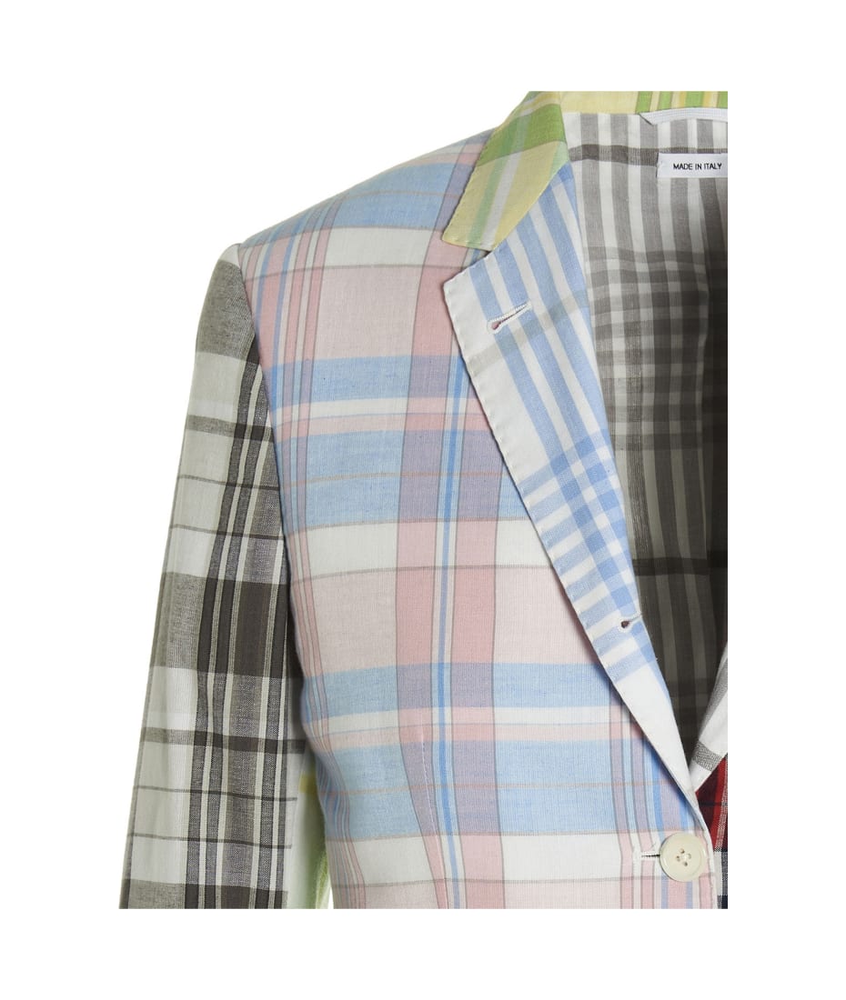 Thom Browne 'Funmix Classic Sport’ Blazer Thom Browne Men's Dark Grey Funmix Twill Sport Coat, Brand