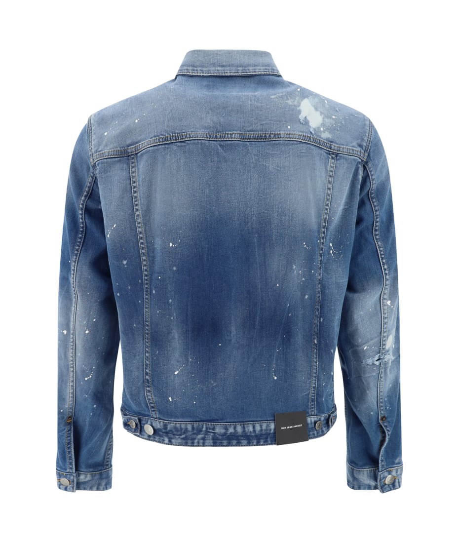 【送料&関税込】Dsquared2 Destroyed Denim Jacket Dsquared2 Dan Destroyed Denim Jacket | italist
