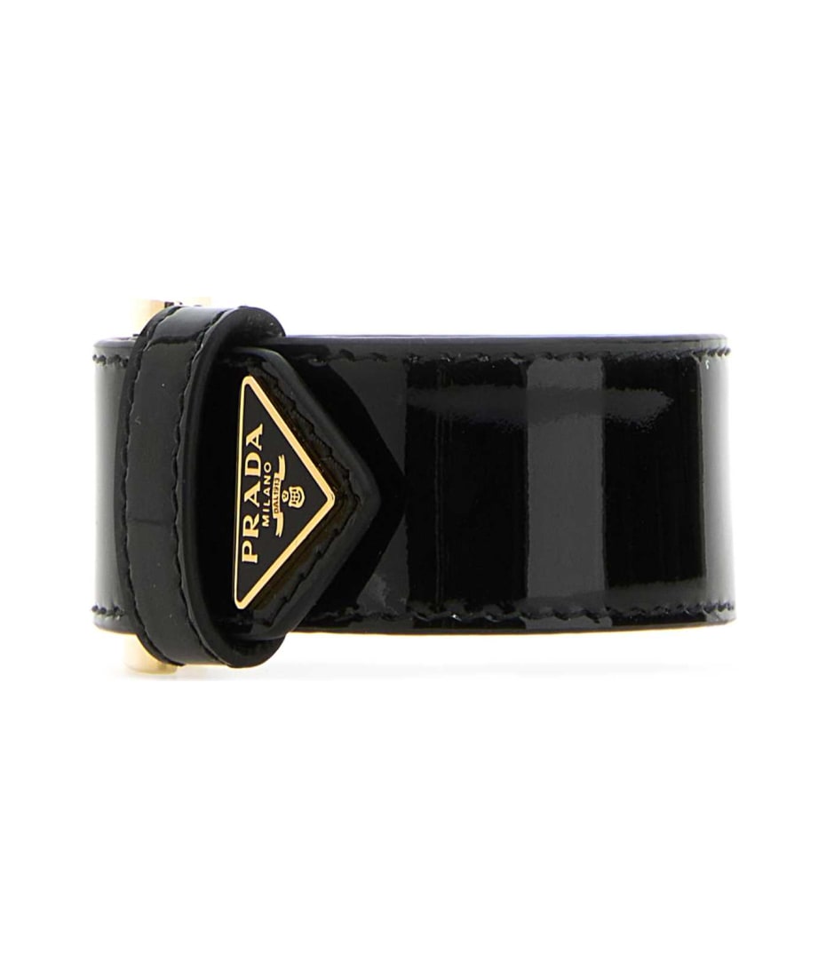 Prada Black Leather Bracelet | italist