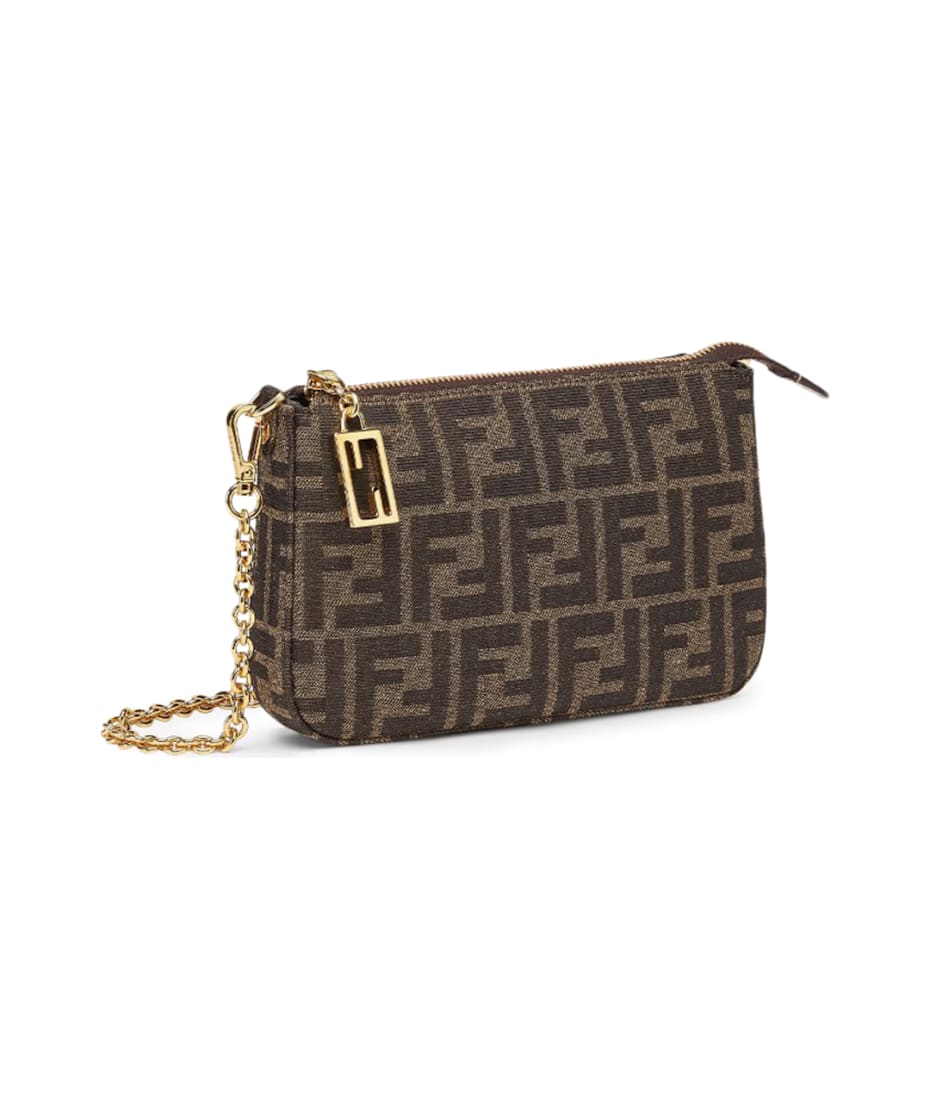 Fendi Pouch Baguette With Chain ??in Ff Jacquard Fabric