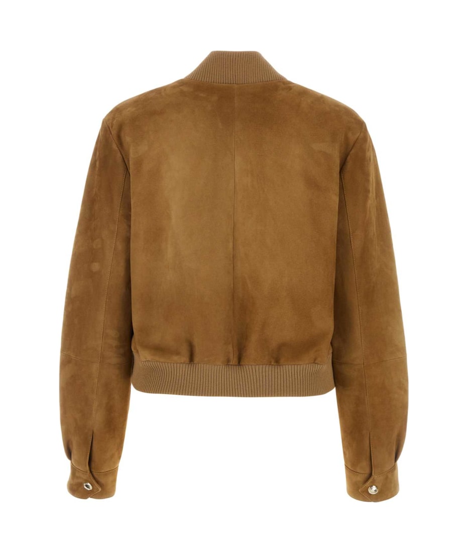 第一ネット Miu Miu Camel Suede Leather Jacket | italist ジャケット・アウター