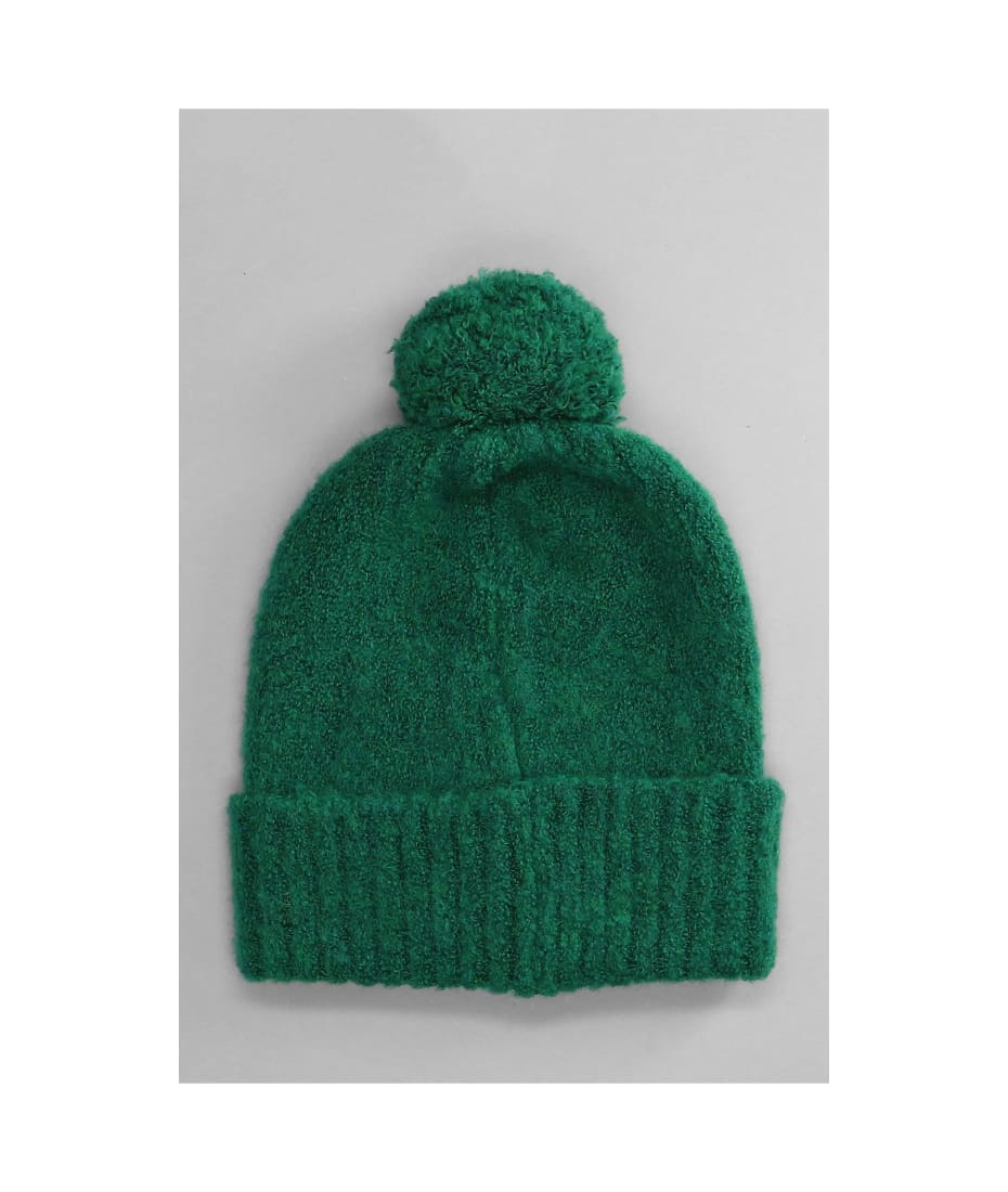 green wool hat