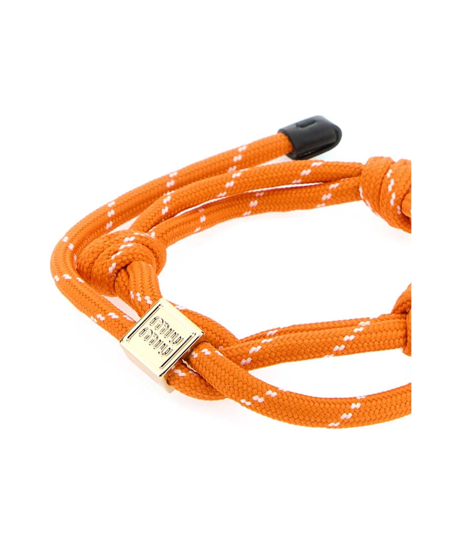 【関税&送料込】Miu Miu Orange Fabric Bracelet Miu Miu Orange Fabric Bracelet | italist