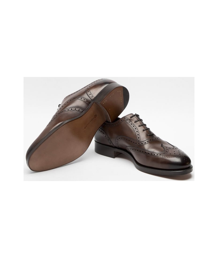 Edward Green Malvern Dark Oak Antique Calf Oxford Shoe | italist