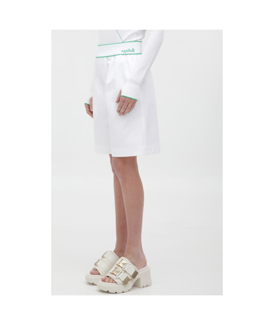 【送料&関税込】Bottega Veneta White Cotton Bermuda Shorts SchaferandweinerShops Tonga - Ботинки ботильоны Bottega