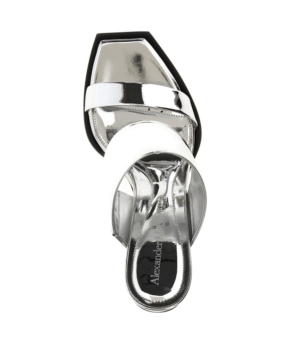 サンダル・ミュール MCQUEEN 'Mirror' sandals Silver Alexander McQueen 'mirror' Sandals | italist