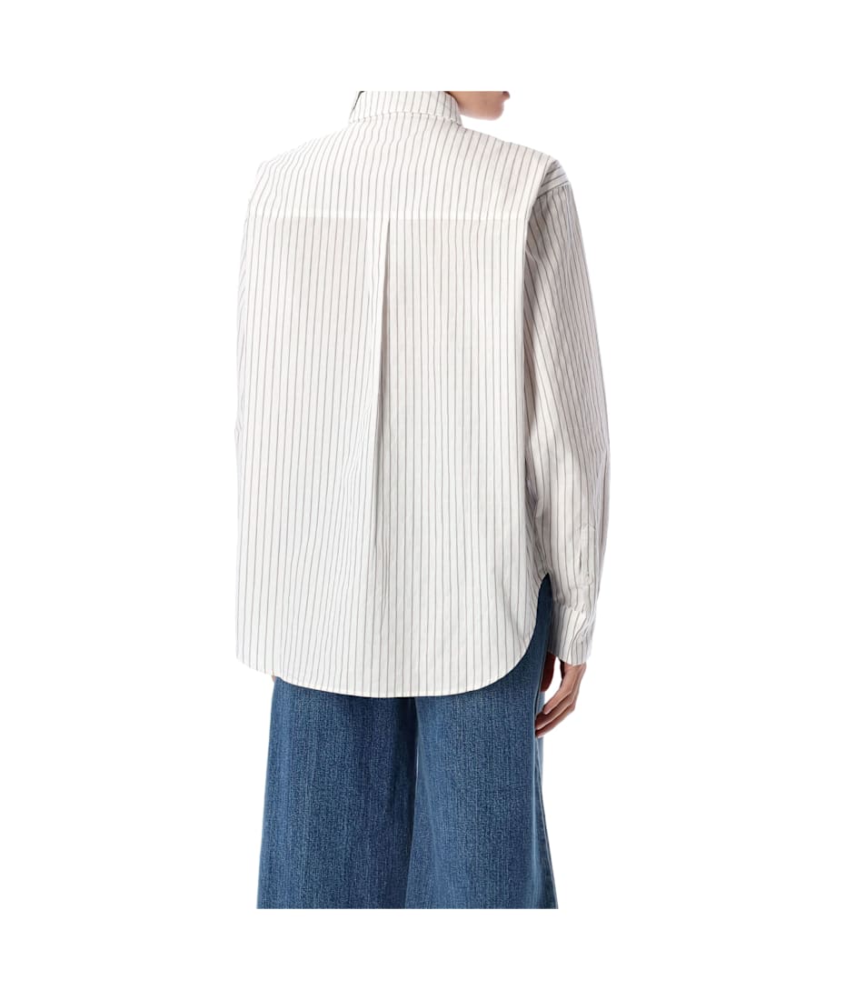 Tシャツ・カットソー ANINE BING SS25 BRAXTON SHIRT (A0710842MTL41 WHITE BORD) ANINE BING SS25 BRAXTON SHIRT (A0710842MTL41 WHITE BORD