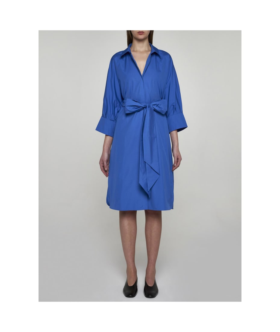 'S Max Mara Tabata Cotton Shirt Dress - Blue