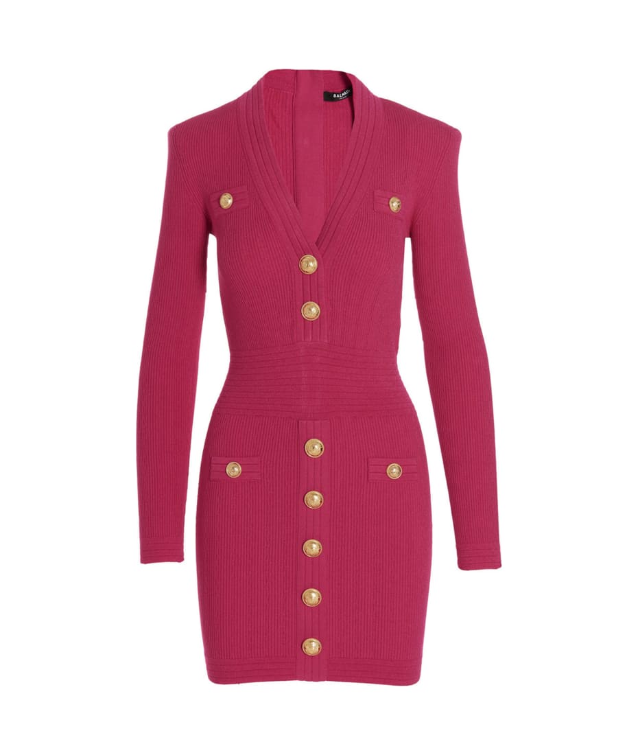Balmain Logo Button Dress | italist