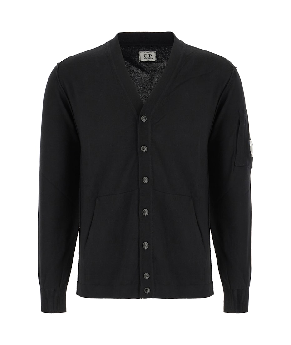 C.P. Company Black Cotton Cardigan | italist