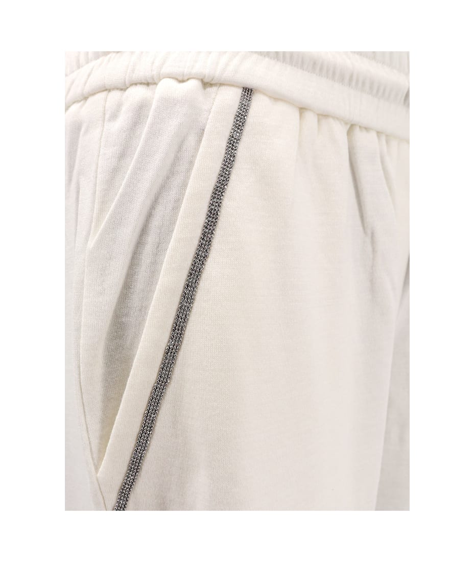 フィットネスボトムス Brunello Cucinelli Pantalone Tuta In Cotone Seta Trousers with drawstring for Man in Panama | Brunello Cucinelli