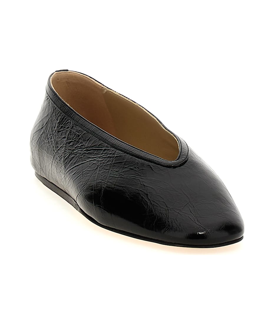 Le Monde Beryl Luna Leather Ballerina Shoes | White | FARFETCH