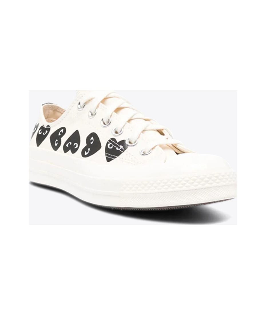 Comme des Garçons Play Multi Heart Ct70 Low Top Converse collaboration  Chuck Taylor 70s off white canvas low sneaker | italist, ALWAYS LIKE A SALE