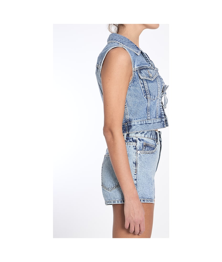 ベスト・ジレ Alexander Wang Embellished Denim Vest Alexander Wang Embellished Denim Vest | italist