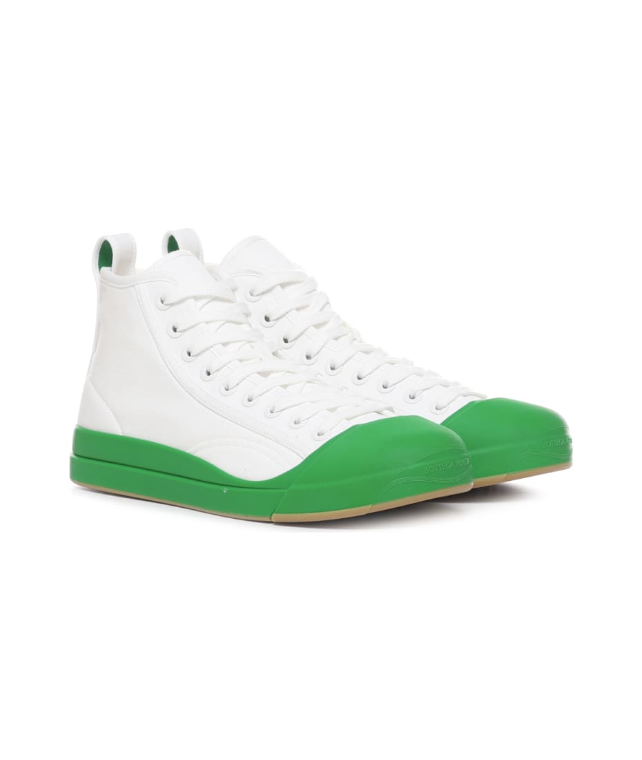 送料関税込♡BOTTEGA VENETA VULCANスニーカー Bottega Veneta Canvas VULCAN High-Top Sneakers with
