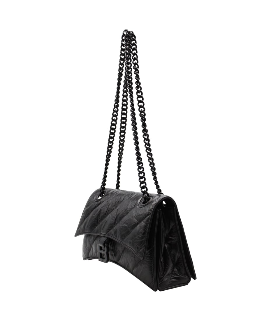 Women's Crush Small Chain Bag Quilted in Black