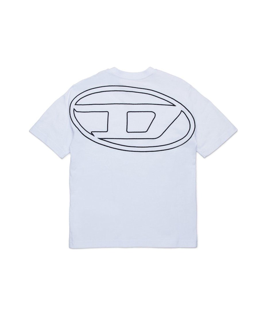 Diesel Oval-d Logo Embroidered Crewneck T-shirt | italist