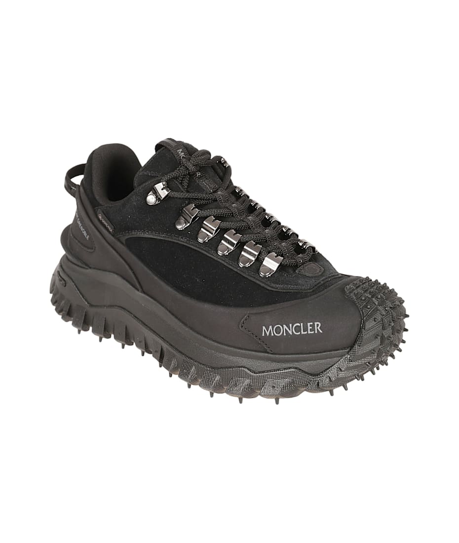 スニーカー MONCLER BLACK LEATHER TRAILGRIP SNEAKERS Moncler Trailgrip GTX Leather Sneakers | Black | FARFETCH