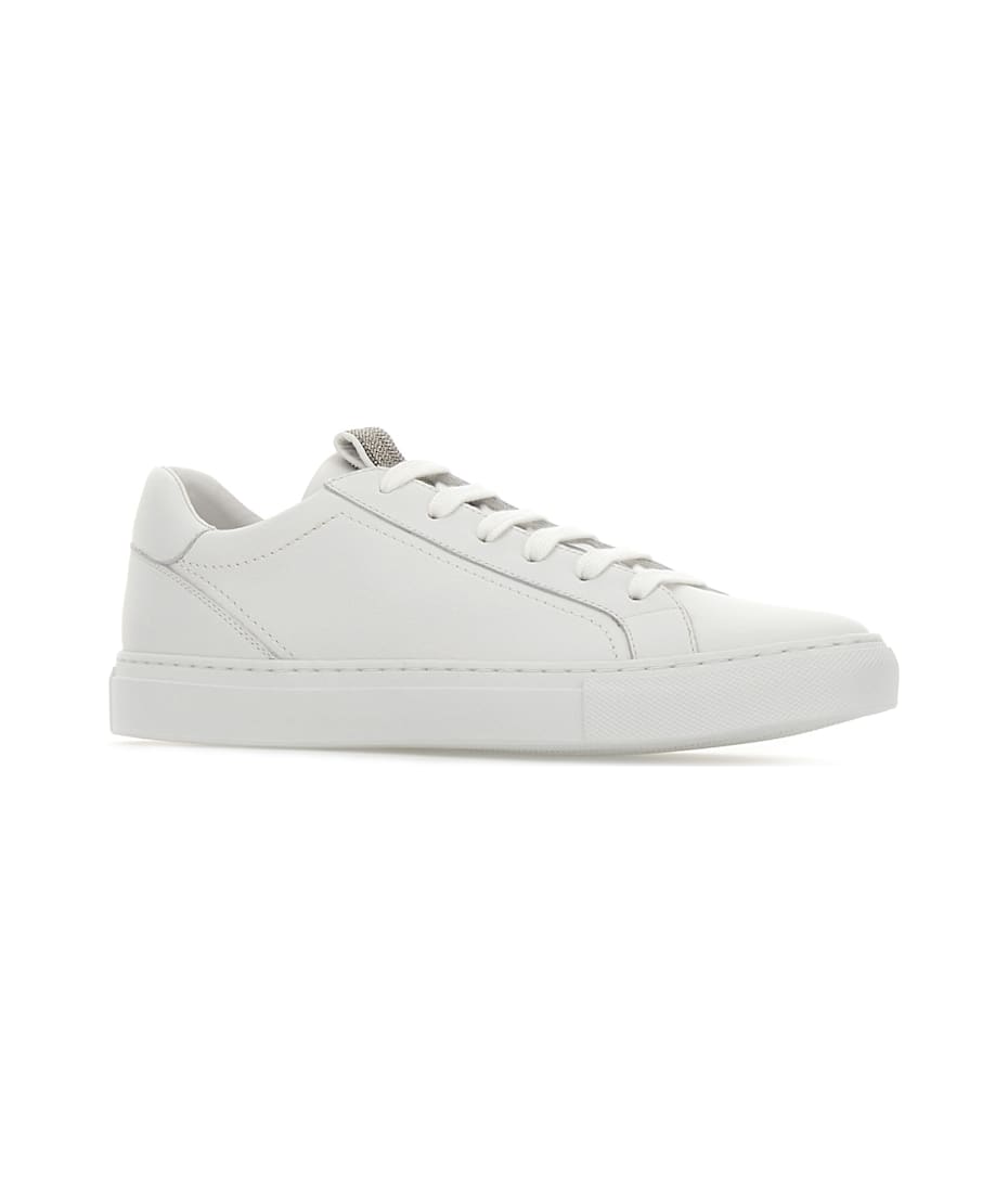 スニーカー BRUNELLO CUCINELLI Leather sneakers WHITE 23690021_53833674_600.jpg