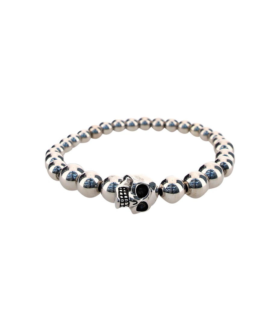 ブレスレット ALEXANDER MCQUEEN SKULL BRACELET Men's Skull Chain Bracelet in Silver | McQueen US