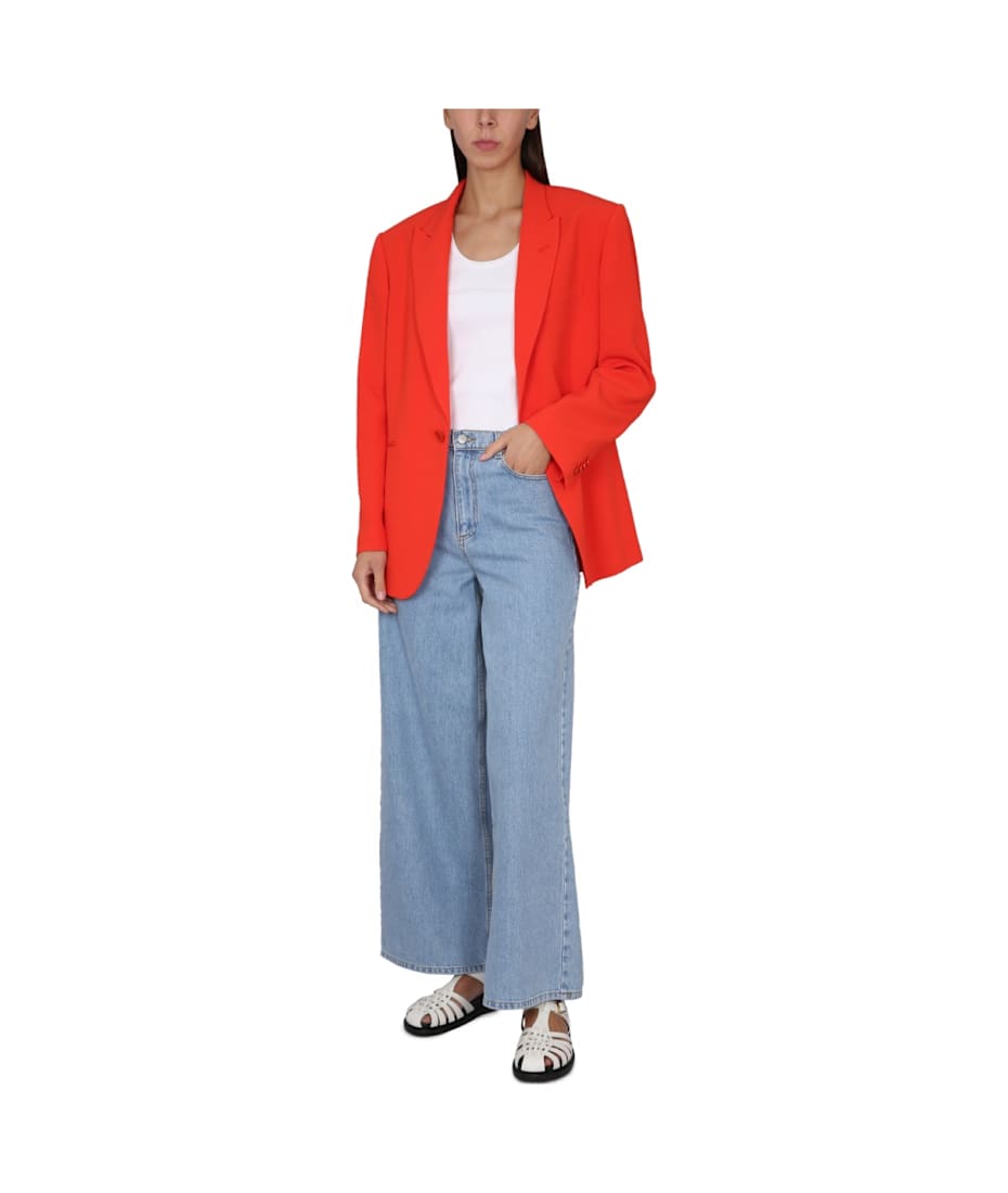ジャケット ASPESI SS23 SINGLE-BREASTED BLAZER (G603_V11401024) ASPESI Padded single-breasted Blazer | Blue | FARFETCH