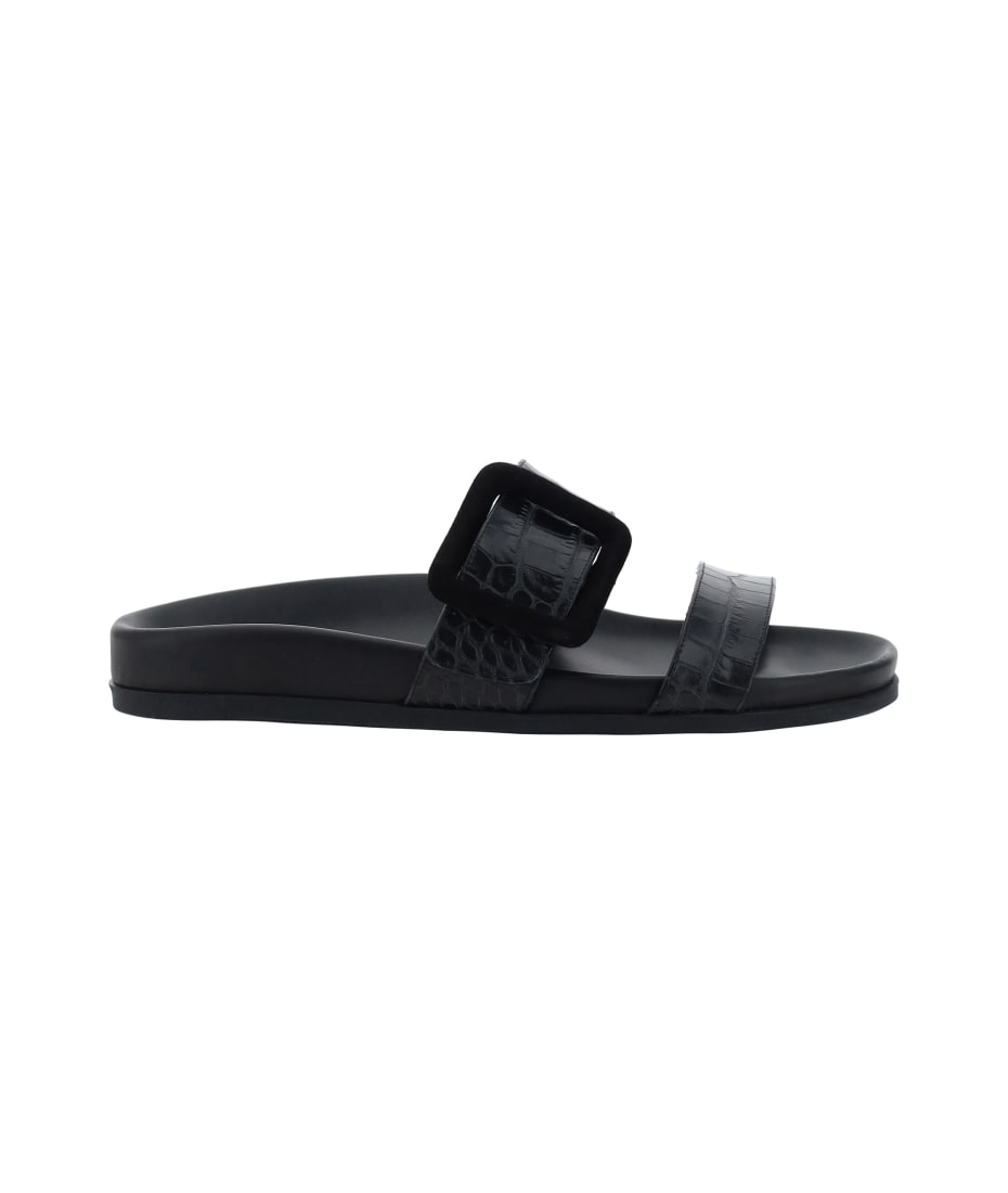 【MANOLO BLAHNIK】Mayfu Sandals BLACK Manolo Blahnik Mayfu Sandals | italist