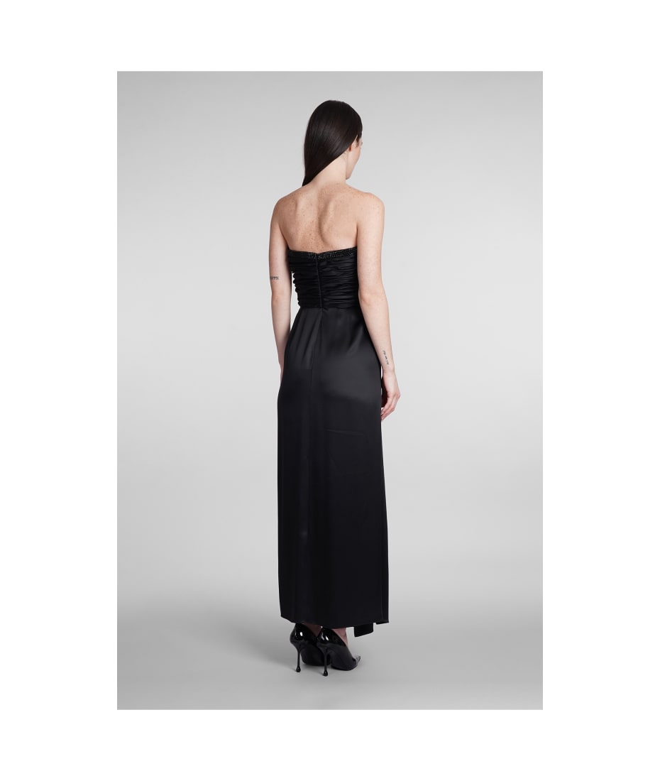 Giorgio Armani Black Satin Long Dress | italist