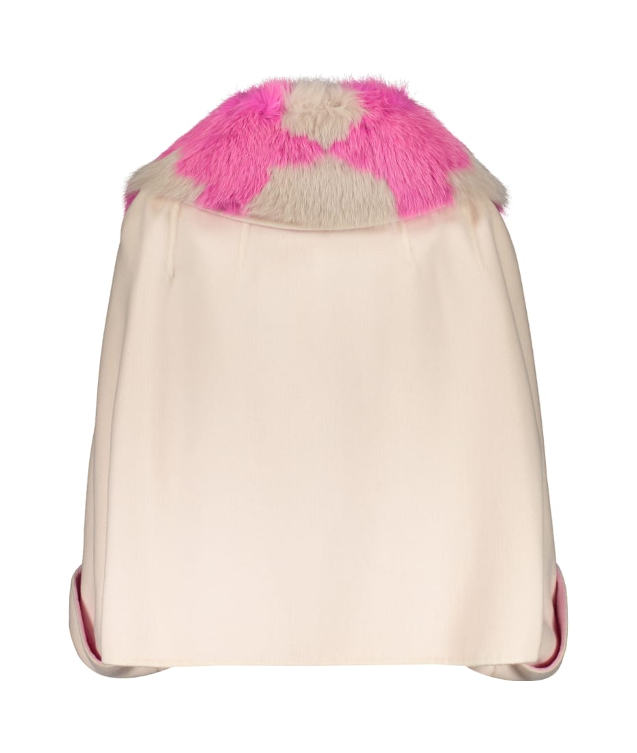 【送料&関税込】Fendi Fur Collar Cashmere Cape-coat Fendi Fur Collar Cashmere Cape-coat | italist