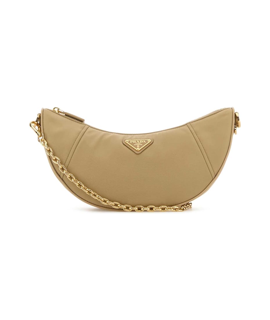 【関税&送料込】Prada Beige Re-Nylon Prada Demi-Lune Shoulde Beige Re-nylon Prada Demi-lune Shoulder Bag | italist