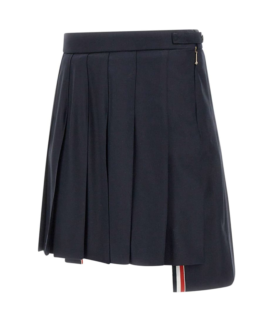 【送料&関税込】Thom Browne mini Dropped Back Pleated Wool S Thom Browne 'mini Dropped Back Pleated' Wool Skirt | italist