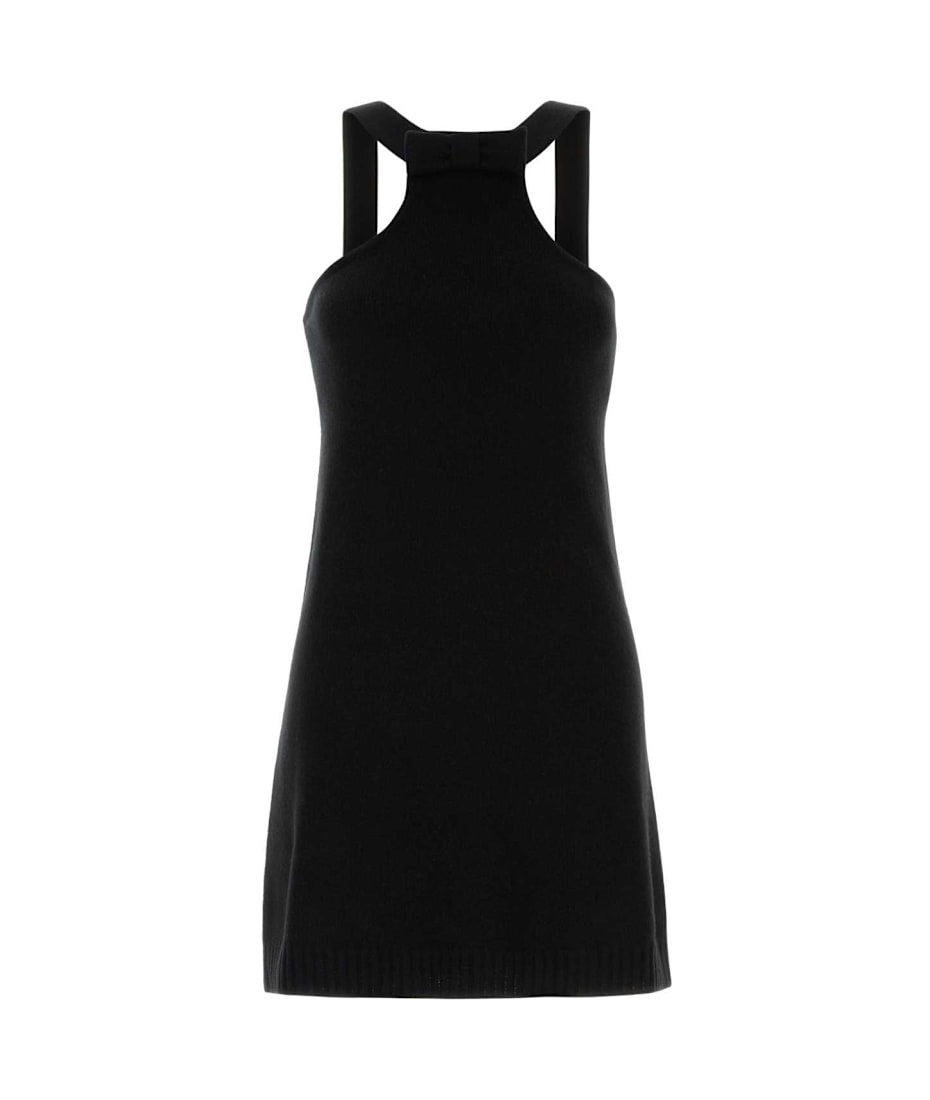 Prada Black Wool Mini Dress | italist