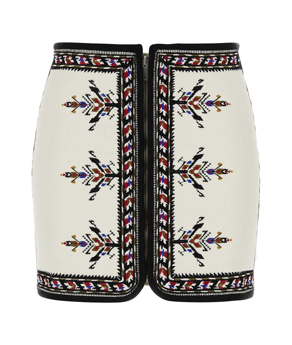 スカート ISABEL MARANT ETOILE White Viscose Blend Zeria Mini Skirt Marant Étoile White Viscose Blend Zeria Mini Skirt | italist