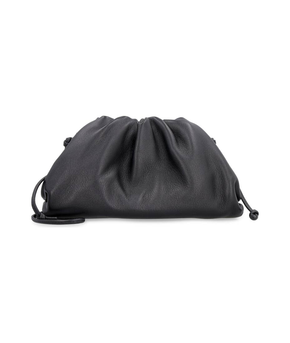 Bottega Veneta Intrecciato Pouch Bag Black in Leather with Gold-tone - US