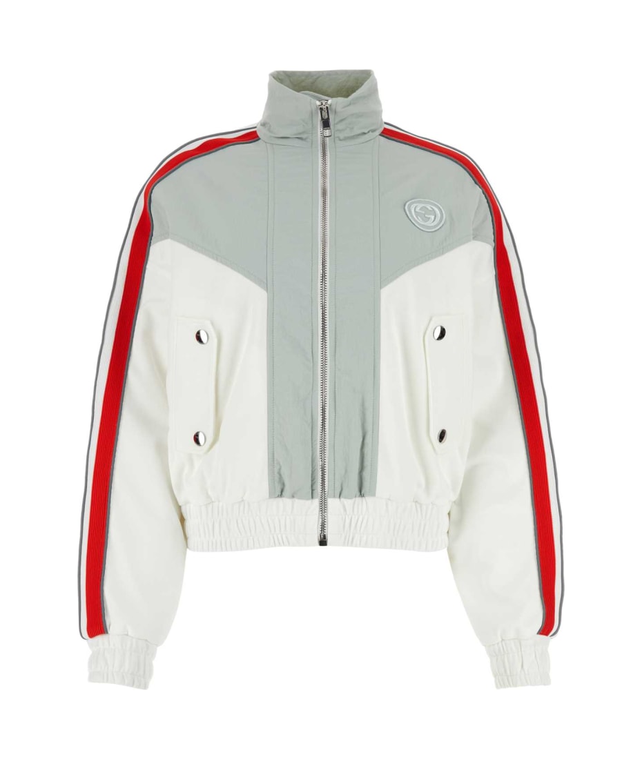 【送料&関税込】Gucci Multicolor Jersey Sweatshirt GUCCI x Adidas Red Green Long Sleeve T-Shirt Men's Size M