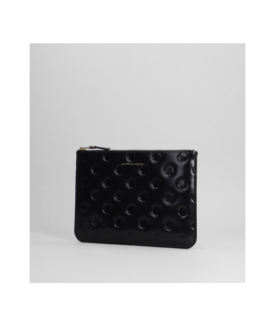 Comme des Garçons Wallet Clutch In Black Leather | italist
