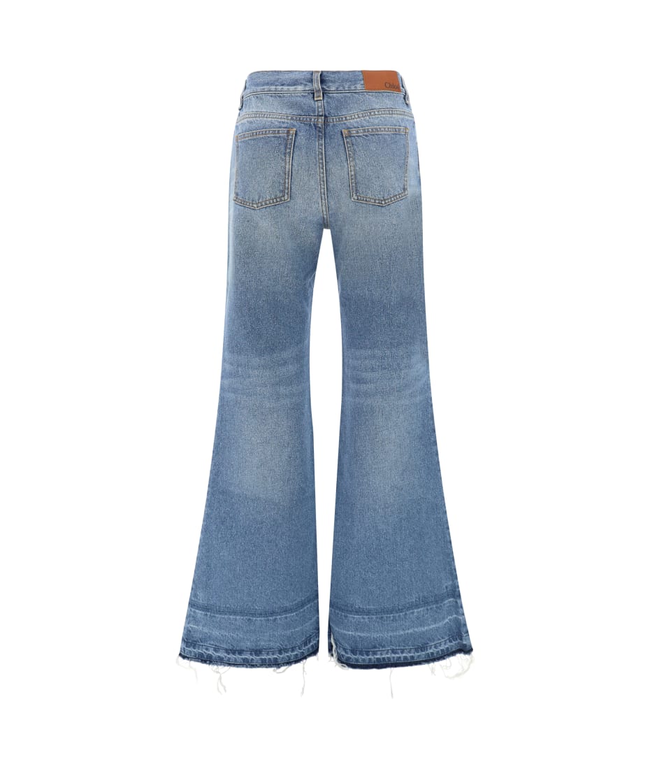 Chloe フレイトエッシフレアシンス CHC23WDP05151 470 Chloé Frayed Edge Flared Jeans | italist