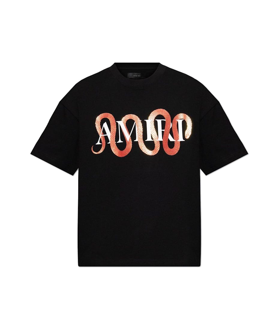 希少【AMIRI】スネーク ロゴ Tシャツ AMIRI Snake Printed Crewneck T-shirt | italist