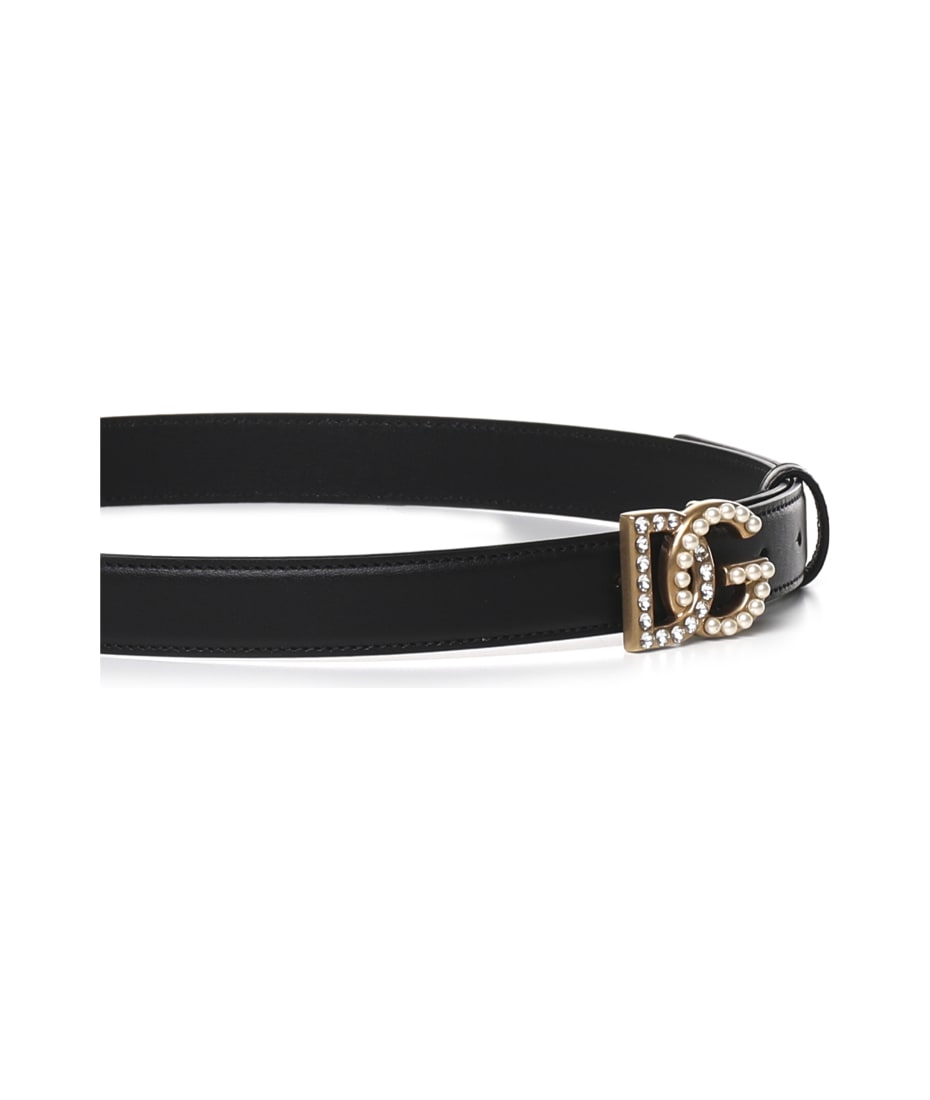 DOLCE & GABBANA DGロゴシャイニーベルト Dolce & Gabbana Logo Belt With Shiny Buckle | italist