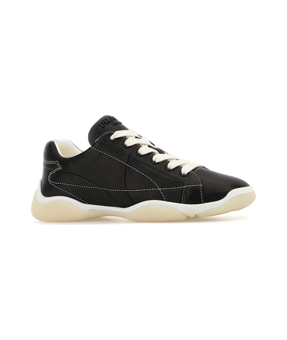 スニーカー PRADA Woman Sneakers Black 1E942N038 F0632 PRADA DOWNTOWN SNEAKERS SHOES 1E904M BLACK LEATHER NEW | eBay