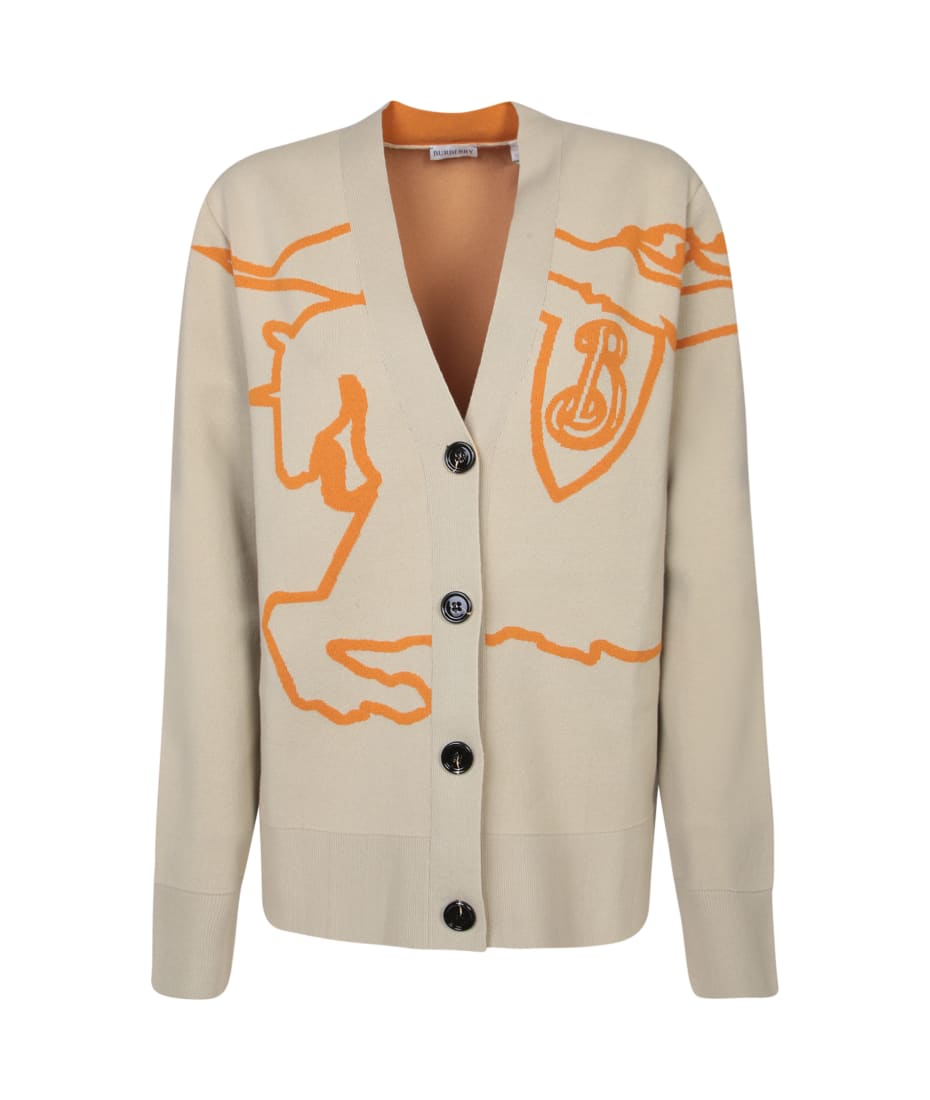 Burberry Knight Hunter Beige Ochre Cardigan | italist