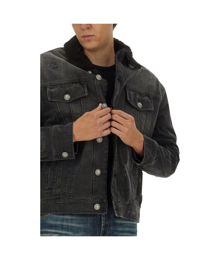 新品　BALMAIN　DESTROY DAMAGED DENIM JACKET balmain-mens-distressed-jeans-