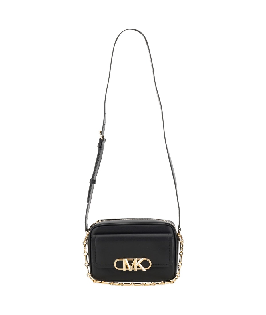 Michael Kors Clutch Bag Penelope In Leather In Nero