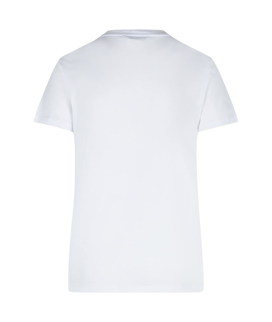 Tシャツ・カットソー MAX MARA Nunzio special edition cotton t-shirt Bianco Jersey T-shirt with embroidered pocket, white | 